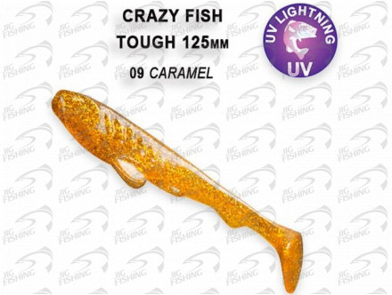 Мягкие приманки  Crazy Fish Tough 5&quot; #09 Caramel