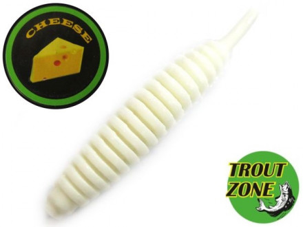 Мягкие приманки Trout Zone Ribber Pupa 1.8&quot; White Cheese