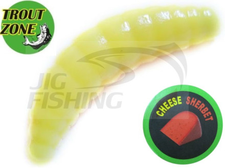 Мягкие приманки Trout Zone Maggot 1.6&quot; #Chesse Cheese/Sherbet