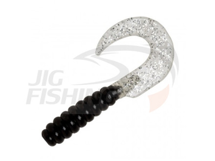 Мягкие приманки YUM Walleye Grub 4&quot; #105 Black Silver