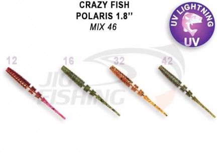 Мягкие приманки Crazy Fish Polaris 1.8&quot; Mix 46