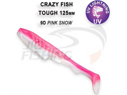 Мягкие приманки  Crazy Fish Tough 5&quot; #9D Pink Snow