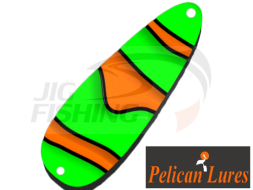 Колеблющаяся блесна Pelican Lures Jigging Spoon 7gr #104 Clown Orange Green