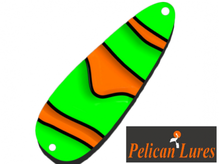 Колеблющаяся блесна Pelican Lures Jigging Spoon 7gr #104 Clown Orange Green