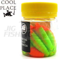 Мягкие приманки Cool Place личинка Maggot 1.6&quot; #OR/GR