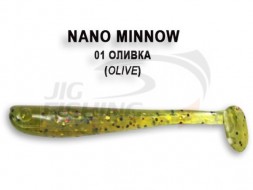 Мягкие приманки Crazy Fish Nano Minnow 1.6&quot; 01 Olive