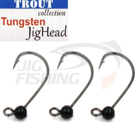 Джиг-головки Trout Tungsten Jig Head MG-3 #6 0.4gr Black (3шт/уп)