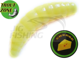 Мягкие приманки Trout Zone Maggot 1.3&quot; #Yellow Cheese