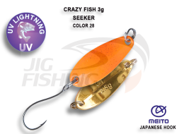 Блесна колеблющаяся Crazy Fish Seeker 3gr #28