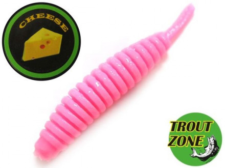 Мягкие приманки Trout Zone Ribber Pupa 1.8&quot; Pink Cheese