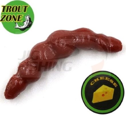 Мягкие приманки Trout Zone Brook 1.6&quot; #Red Brown Cheese (10шт/уп)