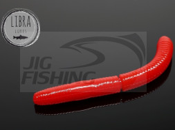 Силиконовые приманки Libra Lures Fatty D Worm 65mm #021 Red