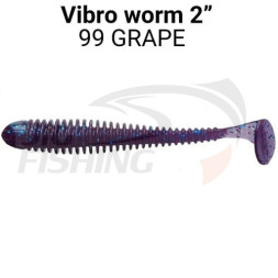 Мягкие приманки Crazy Fish Vibro Worm 2&quot; 99 Grape