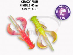 Мягкие приманки Crazy Fish  Nimble 2.5&quot; #13D Peach