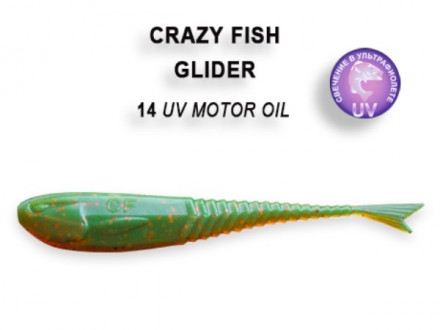 Мягкие приманки Crazy Fish Glider 2.2&quot;  14 UV Motor Oil