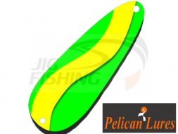 Колеблющаяся блесна Pelican Lures Jigging Spoon 7gr #125 Curve Yellow Green