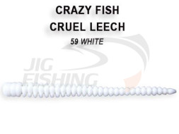 Мягкие приманки Crazy Fish Cruel Leech 2&quot; #59 White