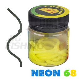 Силиконовые черви Neon 68 Лапша Доширак 3.6&quot; 90mm #Yellow