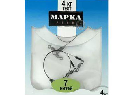 Поводок МаркаFish хищник 7н 15cm 4kg