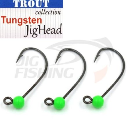 Джиг-головки Trout Tungsten Jig Head MG-3 #6 0.4gr Green (3шт/уп)