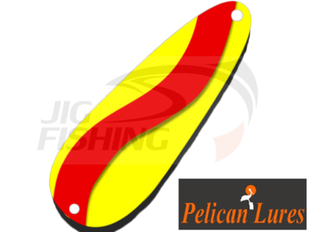 Колеблющаяся блесна Pelican Lures Jigging Spoon 7gr #126 Curve Red Yellow