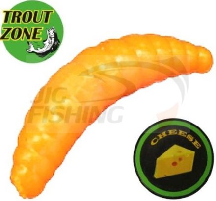 Мягкие приманки Trout Zone Maggot 1.3&quot; #Peach Cheese