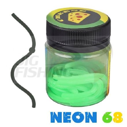 Силиконовые черви Neon 68 Лапша Доширак 3.6&quot; 90mm #Green