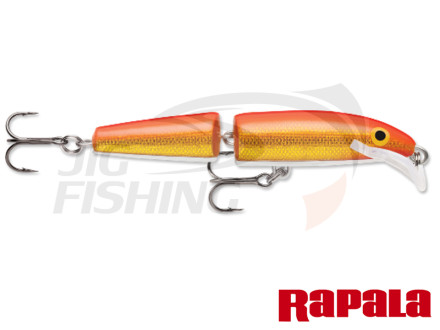 Воблер Rapala Scatter Rap Jointed  SCRJ09 90mm 7gr #Gold Fluorescent Red