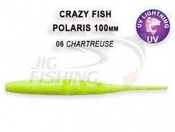 Мягкие приманки Crazy Fish Polaris 4&quot;  06 Chartreuse