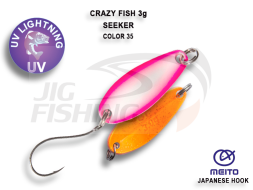 Блесна колеблющаяся Crazy Fish Seeker 3gr #35