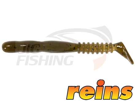 Мягкие приманки Reins RockVibe Shad 3.5&quot; #002 Green Pumpkin