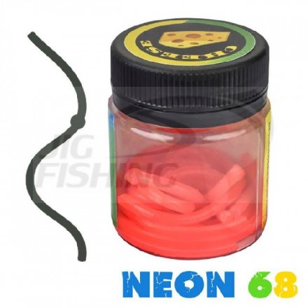 Силиконовые черви Neon 68 Лапша Доширак 3.6&quot; 90mm #Red