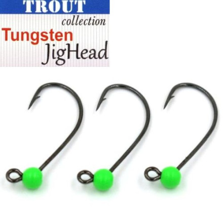 Джиг-головки Trout Tungsten Jig Head MG-3 #6 1.4gr Green (3шт/уп)