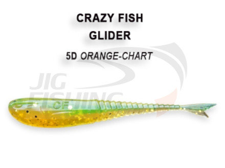 Мягкие приманки Crazy Fish Glider 2.2&quot;  5D Orange Chart