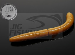 Силиконовые приманки Libra Lures Fatty D Worm 65mm #036 Coffee Milk