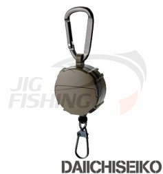 Ретривер DAIICHISEIKO Clip-On Reel + Micro Case Dark Earth