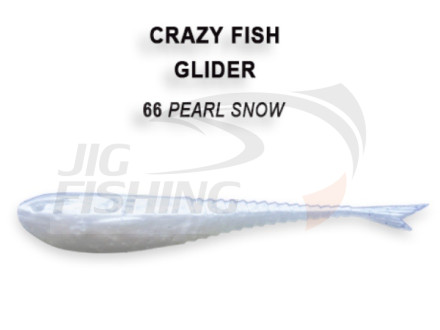 Мягкие приманки Crazy Fish Glider 2.2&quot;  66 Pearl Snow