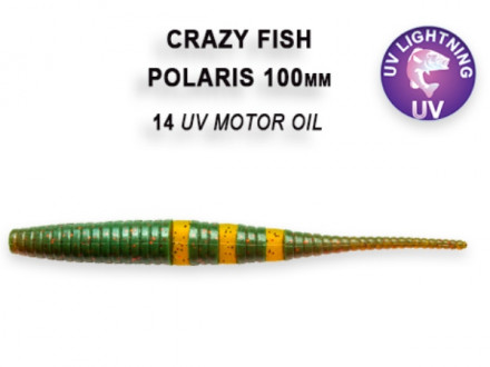 Мягкие приманки Crazy Fish Polaris 4&quot;  14 UV Motor Oil