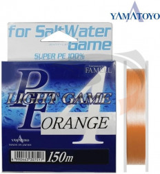 Шнур Yamatoyo Light Game PE4 150m Orange #0.2 0.074mm 1.7kg