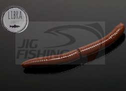 Силиконовые приманки Libra Lures Fatty D Worm 65mm #038 Brown