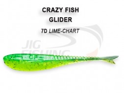 Мягкие приманки Crazy Fish Glider 2.2&quot;  7D Lime Chart