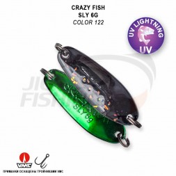 Блесна колеблющаяся Crazy Fish Sly 6gr #122