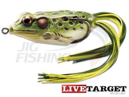 Воблер LiveTarget Frog Hollow Body 55F #500 Green/Yellow