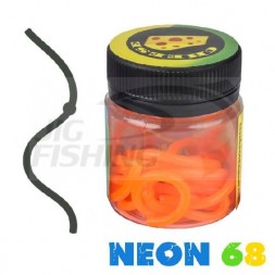 Силиконовые черви Neon 68 Лапша Доширак 3.6&quot; 90mm #Peach