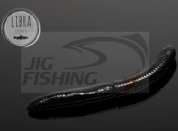 Силиконовые приманки Libra Lures Fatty D Worm 65mm #040 Black