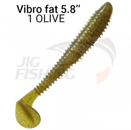 Мягкие приманки Crazy Fish Vibro Fat 5.8&quot; 01 Olive