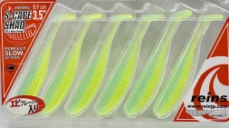 Мягкие приманки Reins S Cape Shad 3.5&quot; #L12 Ice Chartreuse