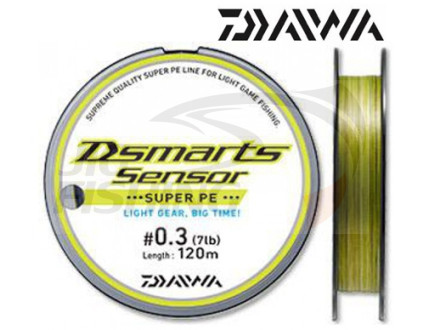 Шнур плетеный Daiwa UVF Dsmarts Sensor + Si 200m #0.4 7lb 0.08mm 3.1kg