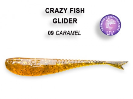 Мягкие приманки Crazy Fish Glider 2.2&quot;  09 Caramel