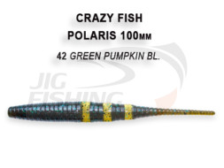 Мягкие приманки Crazy Fish Polaris 4&quot;  42 Green Pumpkin Blu